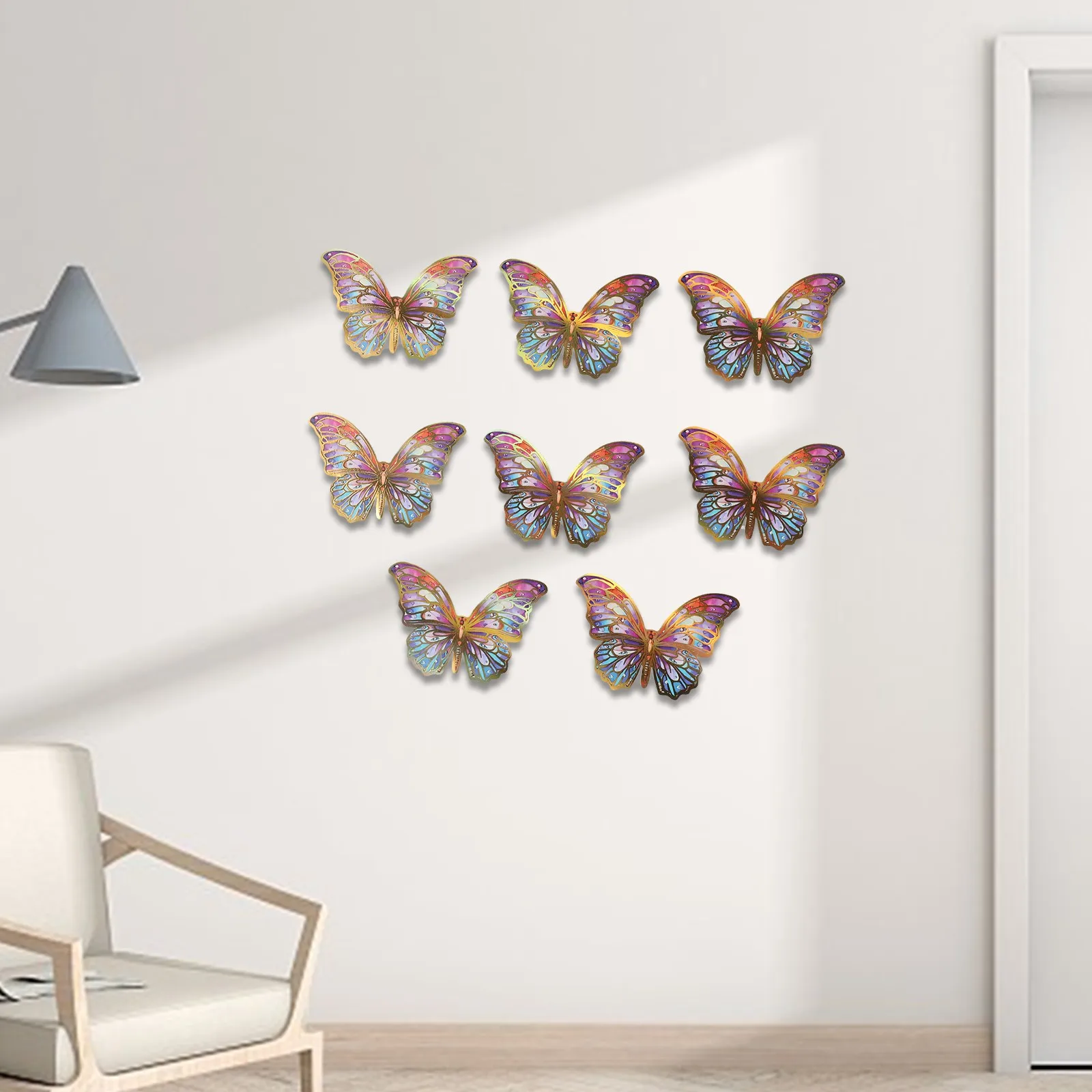 7.3x6x0.1cm Elegant Wall Decor Butterfly Party Wall Stickers Cost-Effective Decoration Diverse Decoration Needs