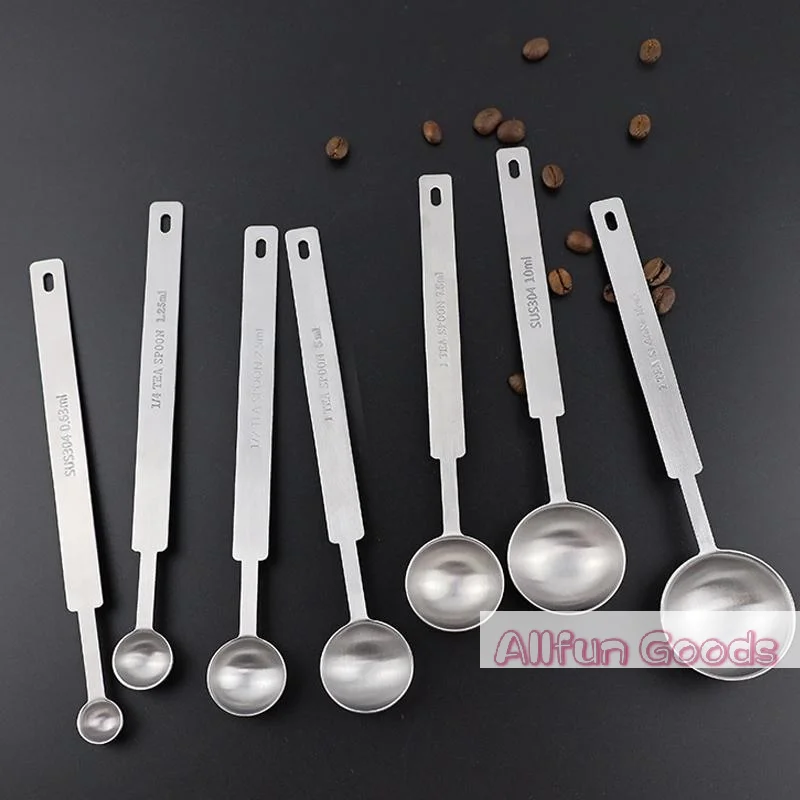 [TG835]1/4Pcs Coffee Scoops Long Handle 304 Stainless Steel Tablespoon Stackable Kitchen Measuring Spoon Fits Coffee Container