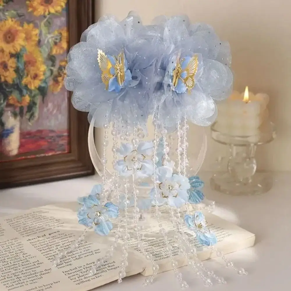 エレガントな花把握クリップ弓真珠タッセル髪爪帽子ヘアアクセサリーヘアクリップ女性