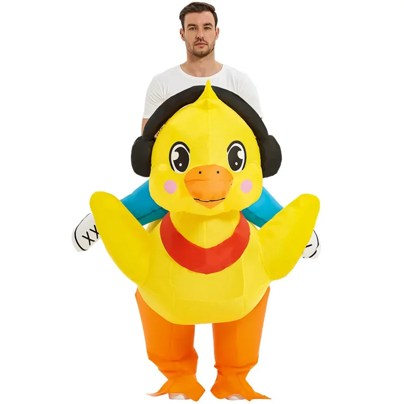 

Animal Cowboy Horse Inflatable Duck Costumes Anime Mascot Fancy Purim Halloween Party Cosplay Costume Dress Suits for Adult