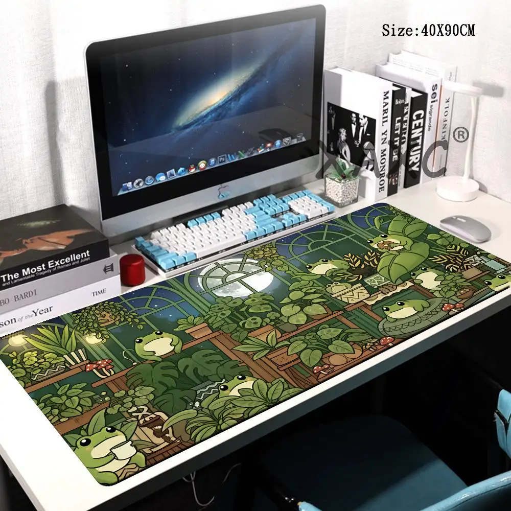 

HYBXAXC Kawaii Frogs Series Magic Party Game Mat Durable Rubber for MTG&TCG Games 35X60cm Mouse Pad Desk Mats Friendly Design