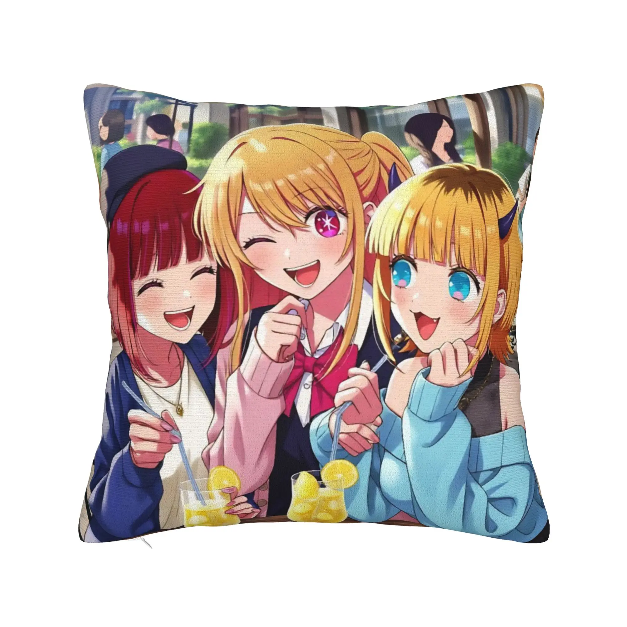 Oshi no Ko Anime Pillowcase Merchandise Soft Cushion Cover Decor  Throw Pillow Case Cover Home Multiple Sizes