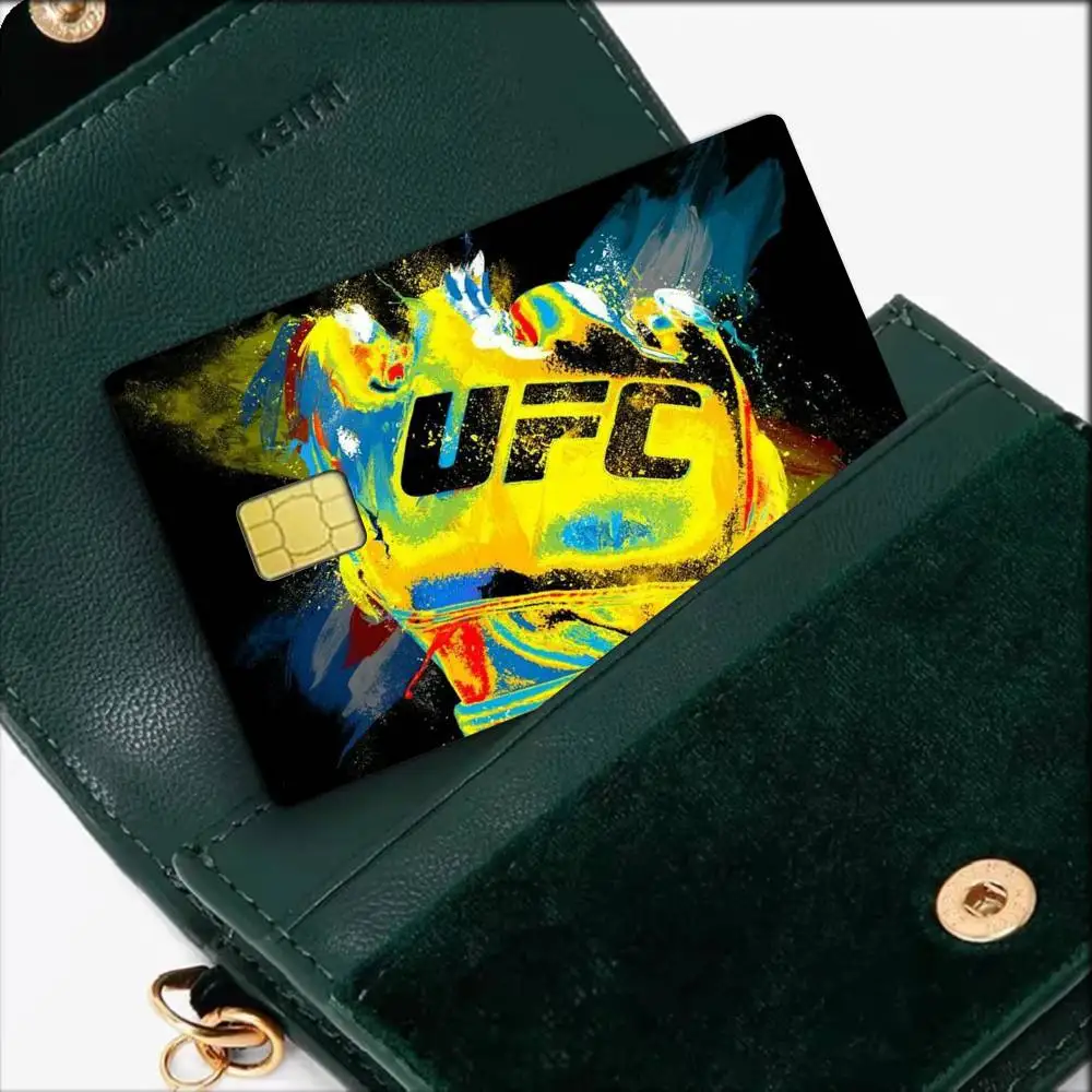 UFC Logo F-Fighting  Waterproof Film Skin Cover Credit Card Stickers Debit Front Bank Bus Pass - view 5