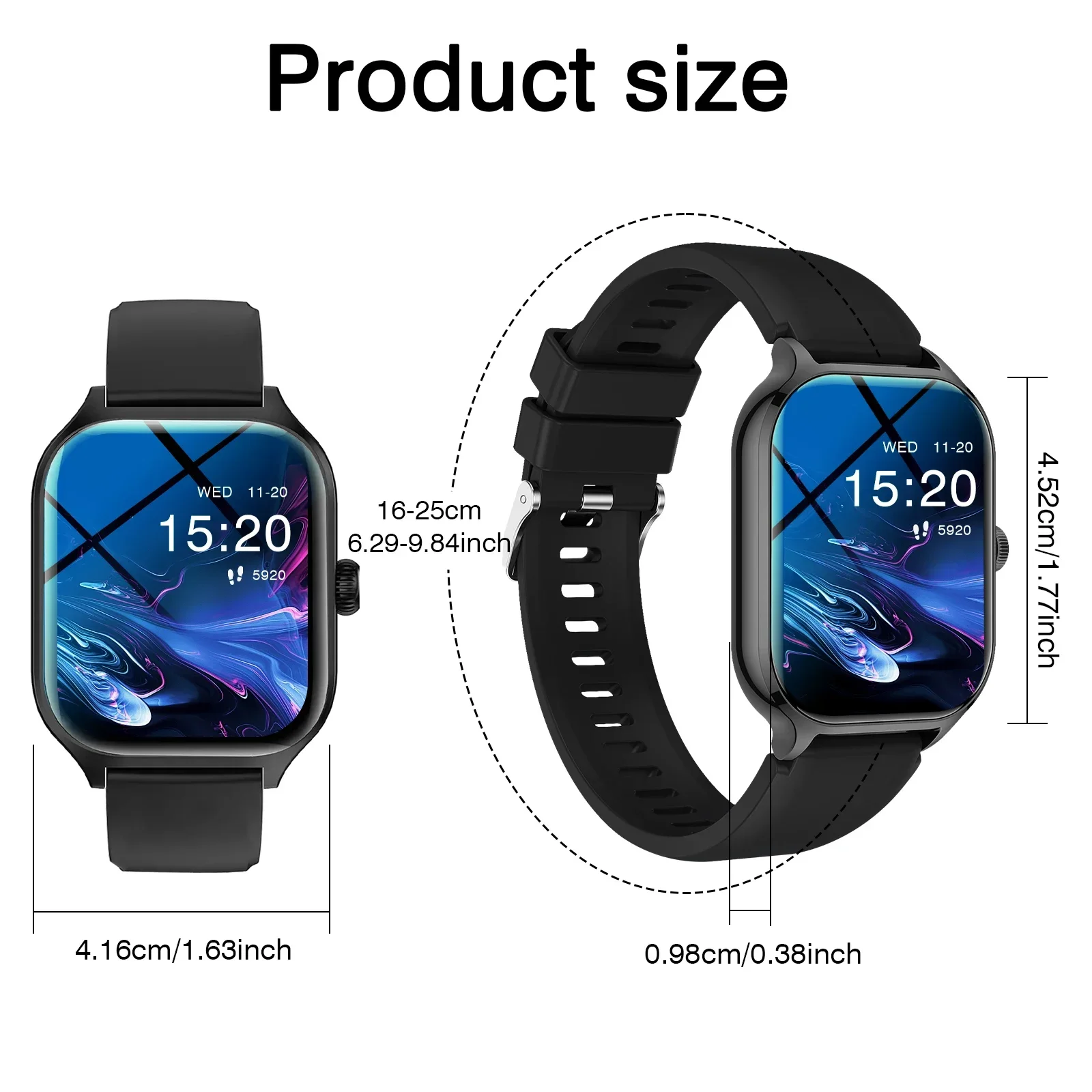 Brand New Smart Watch, Bluetooth Calling, Message Reminder, Remote Photography, Suitable For Iphone And Android Phones