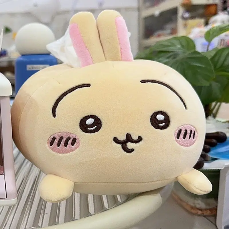 Chiikawa Usagi Tissue Box Doll Cute Cartoon Tissue Storage Holder Kawaii Home Desktop Organizer Birthday Gift for Girls Students - view 3