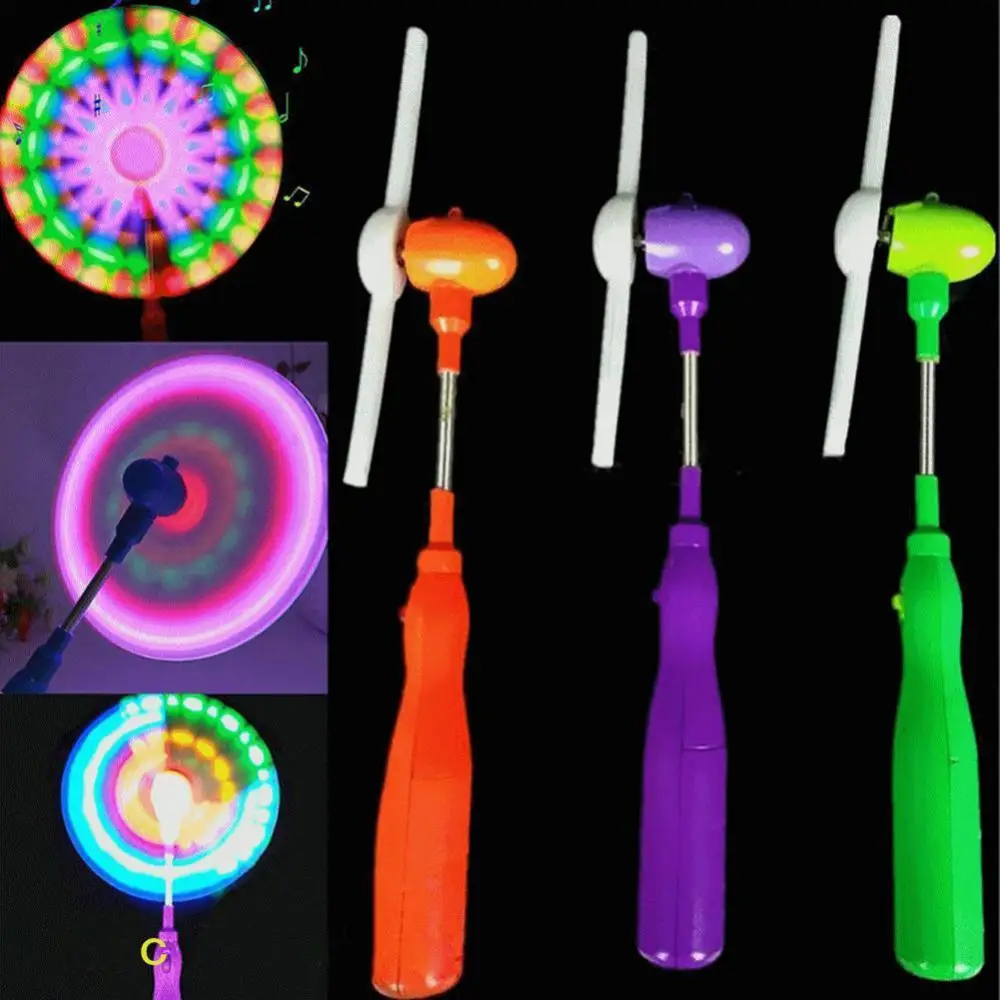 Led Glowing Windmühle Spielzeug Blinklicht Up LED Spinning Musik Windmühle Streifen Form Kind Spielzeug Geschenk Zufällige Farbe spielzeug für kinder