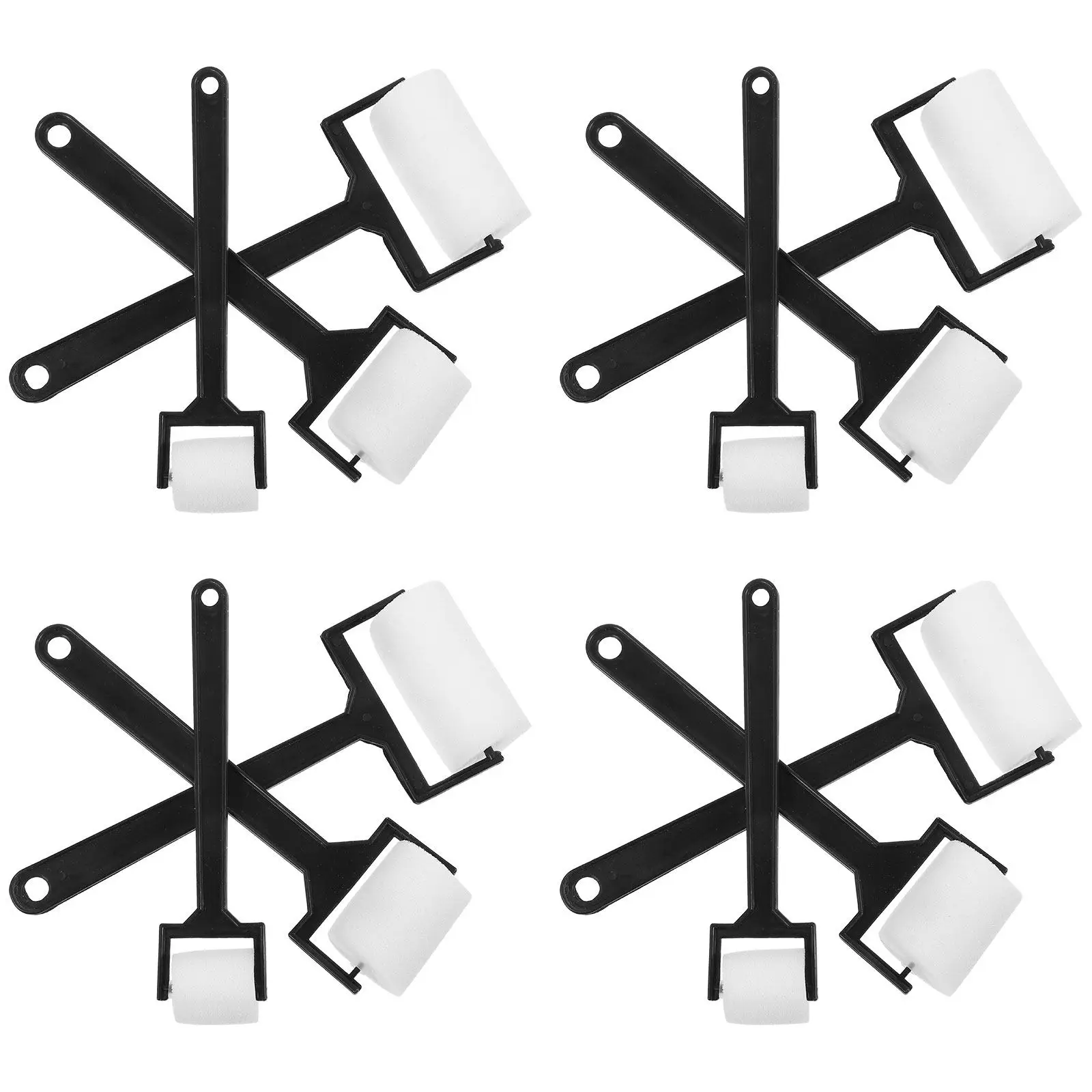 12Pcs Art Painting Sponge Roller Brush Set Portable Safe Smooth Material DIY Preschool Drawing Kit Creative Patterns