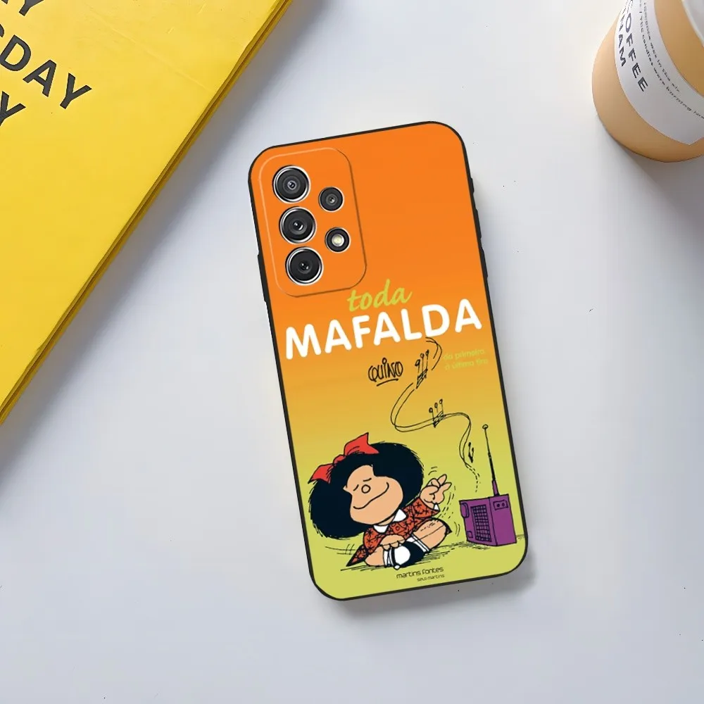 Mafalda Phone Case for Samsung Galaxy S23 Ultra S24 S22 S20 Fe S21 Plus A54 A34 A24 A53 M54 Note 20 Cover