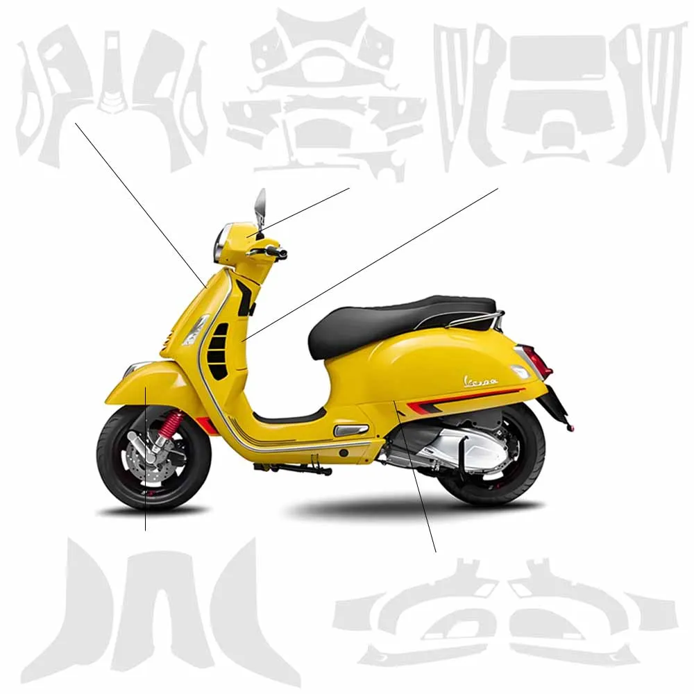 

PPF ТПУ мотоциклетная прозрачная защитная пленка для Vespa для GTS 300 gts300 обтекатель краска против царапин защитная пленка