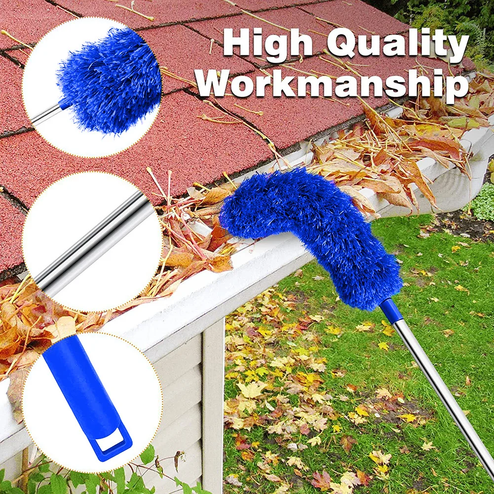 Gutter Cleaning Tools from The Ground - Gutter Cleaning Pole Roofing Tool Rain Gutter Guard Cleaner Tool, Easy Remove Leaves