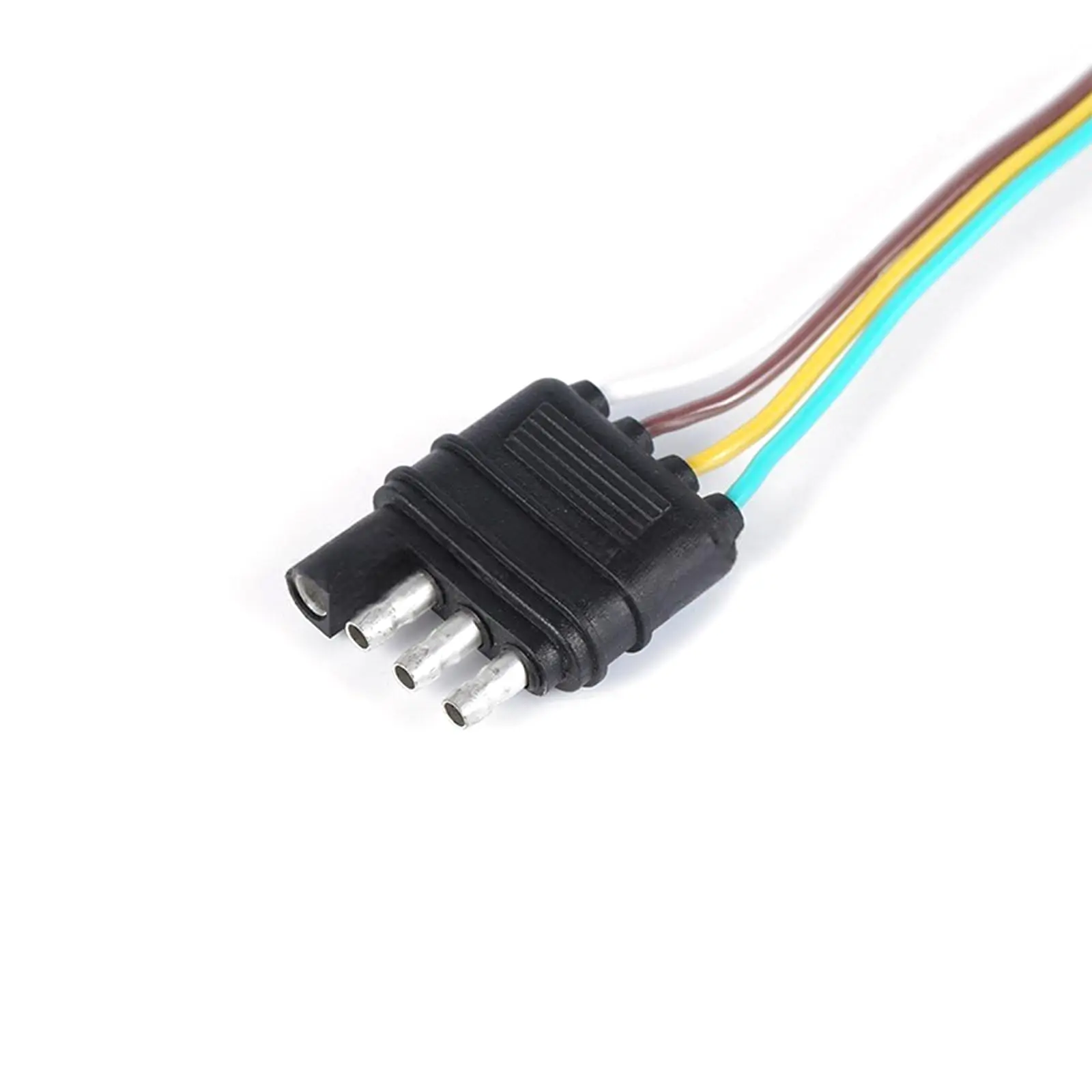 18 Inch 4 Pin 5 Pin Trailer Connector Extension Wiring Harness, Male End Plug with Dust Cover for Trailer Hitch Light