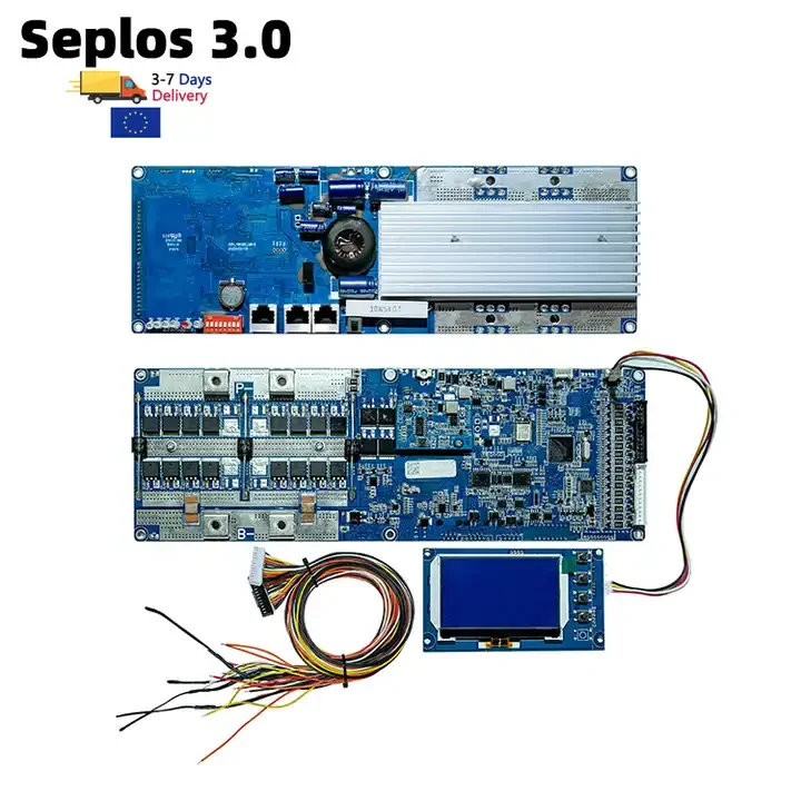 Seplos smart bms 3.0 version with 2A Active Balance 100A/150A/200A 24V CAN/RS485 battery protection board 48V 8s 16s lifepo4 BMS