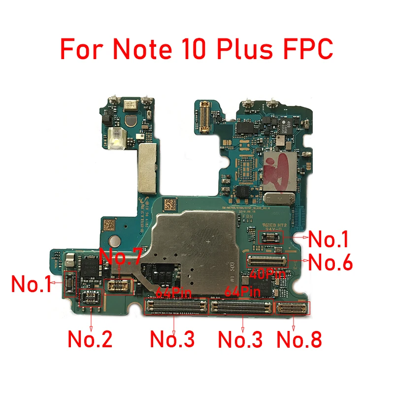 Batterie pour Samsung Note 10 PLUS/Note 10 N976 N975 N970, écran LCD, chargeur USB, antenne WiFi, connecteur FPC intégré, 10 pièces