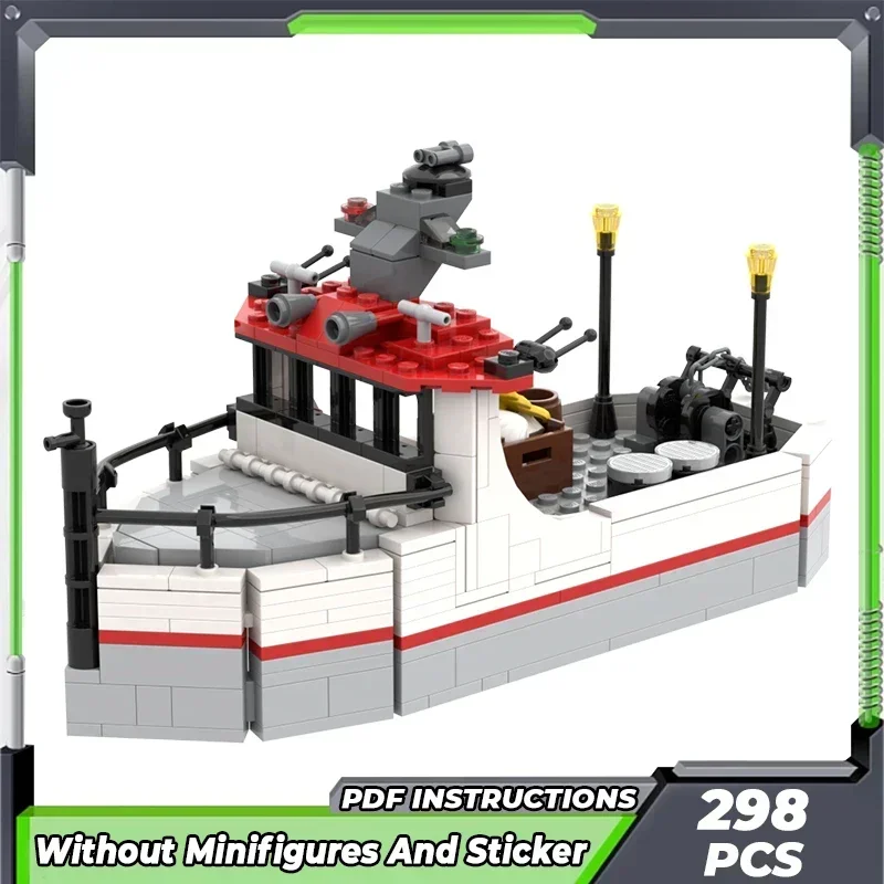 

Moc Building Bricks Military Ship Model Mini Fishing Boat Technology Modular Blocks Gifts Christmas Toys DIY Sets Assembly