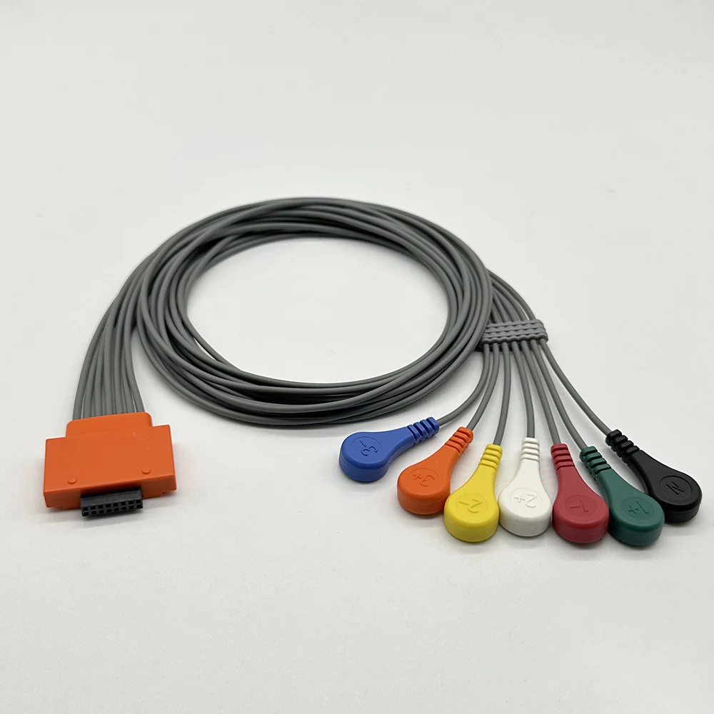 5/7/10-Leads compatibele ECG-Holter-adapterkabel