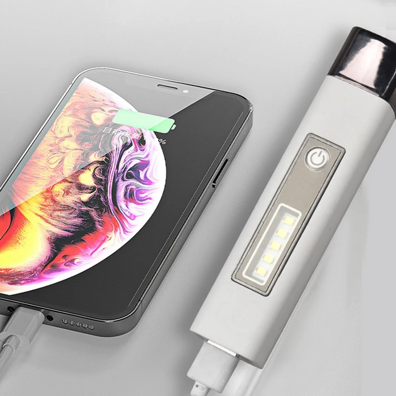 Mini Flashlight Multi-Function Strong Light Flashlight Emergency Power Bank Flashlight Usb Charging Portable Lighting