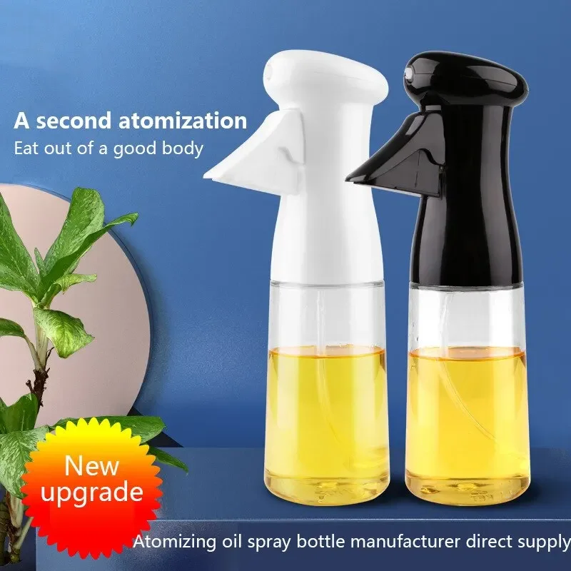 1PCS Black Transparent Kitchen Oil Bottle Cooking Oil Spray Olive Oil Bottle Fitness Barbecue Spray Oil Dispenser Household image 3