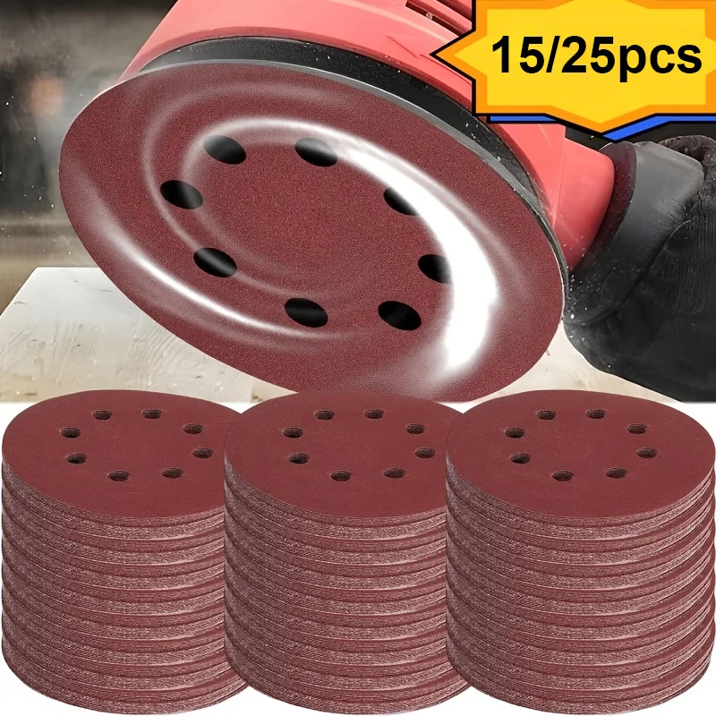 

Universal 8 Hole Sanding Discs 125mm Sandpaper for Metal Wood Glass Sander Polishing Pads Home Abrasive Tools 40~3000 Grit