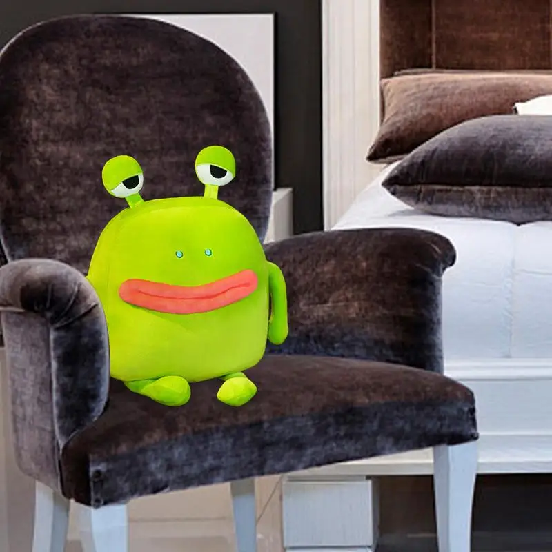 Ugly Frog Plush Adorable Plush Frog With Wide Sausage Mouth Cuddly Frog Plushies Decoration Frog Cute Plushie Ugly Cute Frog