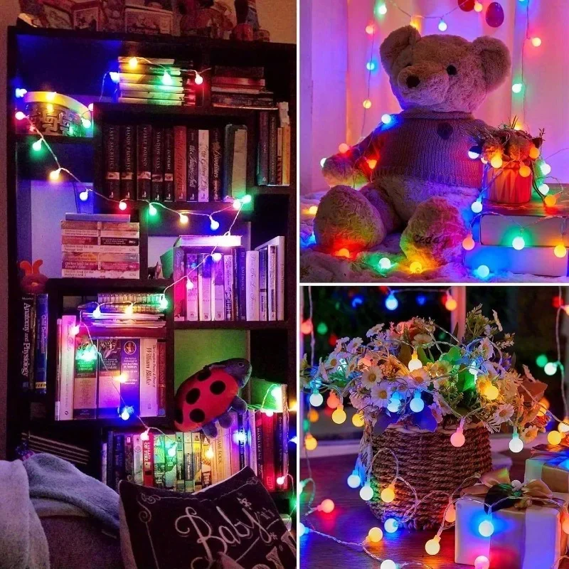 USB/Battery Power String Lights Globe String Lights Waterproof Outdoor Lamp Wedding Garden Ball Fairy Lights Christmas Decor