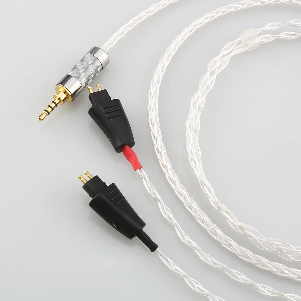 2,5mm 4,4mm XLR 3,5mm 8 núcleos plateado OCC Cable de auriculares para FOSTEX TH900 MKII MK2 TH-909 TR-X00 TH-600