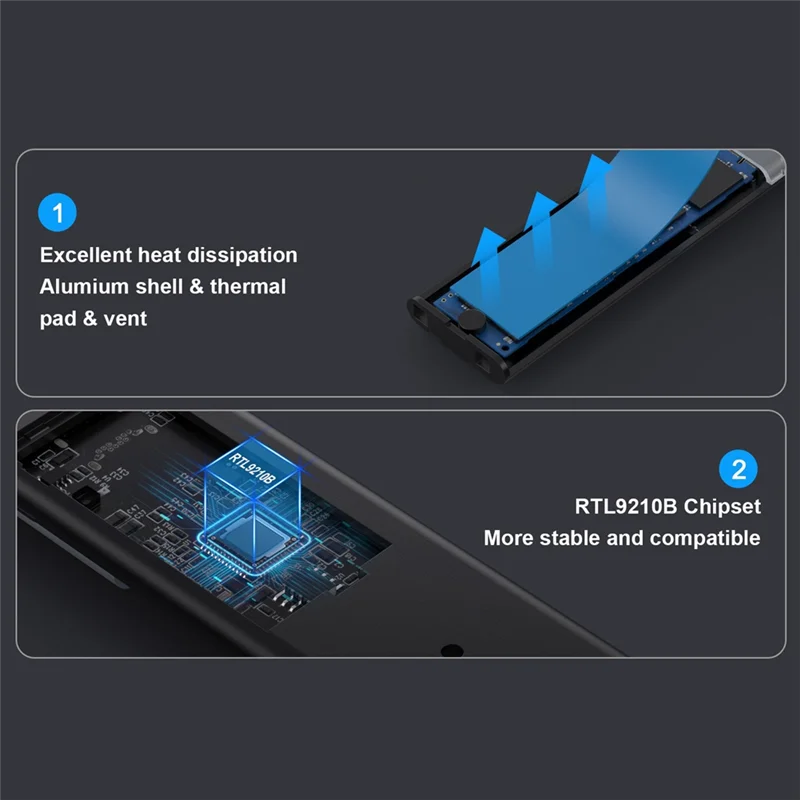 AEE7-M2 SSD Case NGFF 5Gbps SATA Protocol M.2 To USB 3.1 Gen1 SSD Adapter For NGFF SATA SSD Disk Box M.2 SSD Case