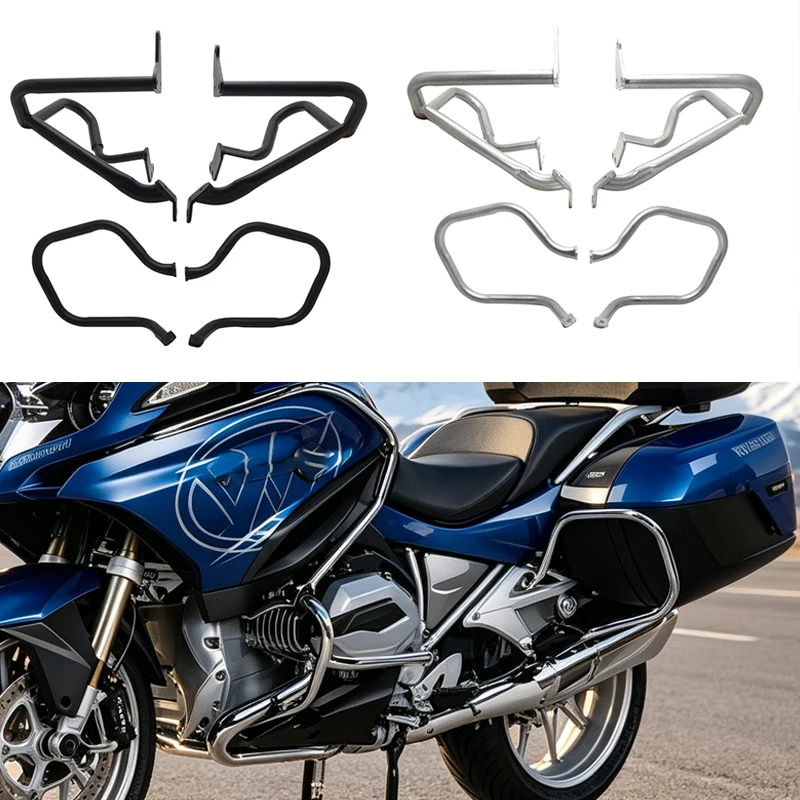 For BMW R1250RT 2019-2024 Front&Rear Engine Guard Highway Freeway Crash Bar Fuel Tank Protector R 1250 RT R1250 RT 2023