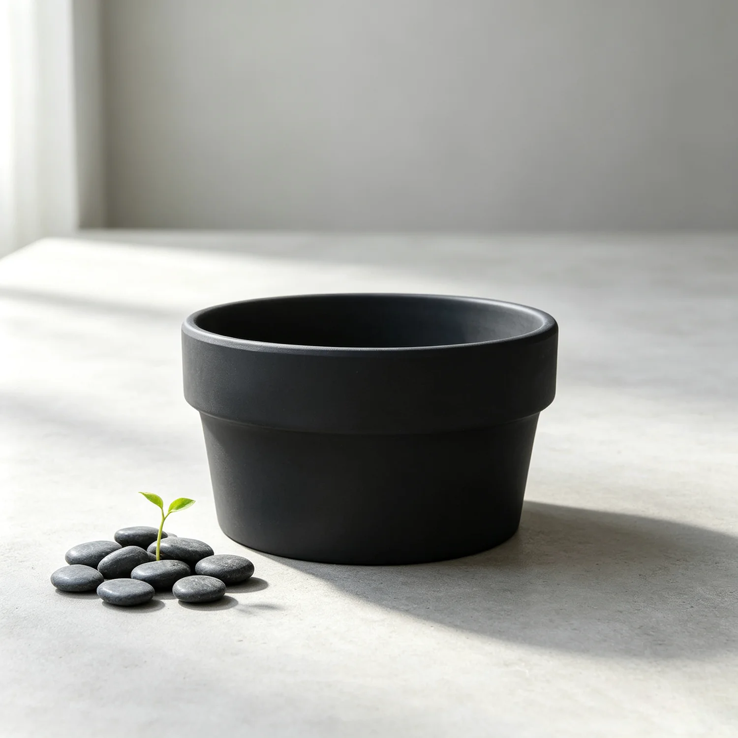 Wide Bonsai Bowl Mold Concrete Casting Tool with Drainage Cylinder Large Succulent Planter Silicone Mold Hard Shell Include