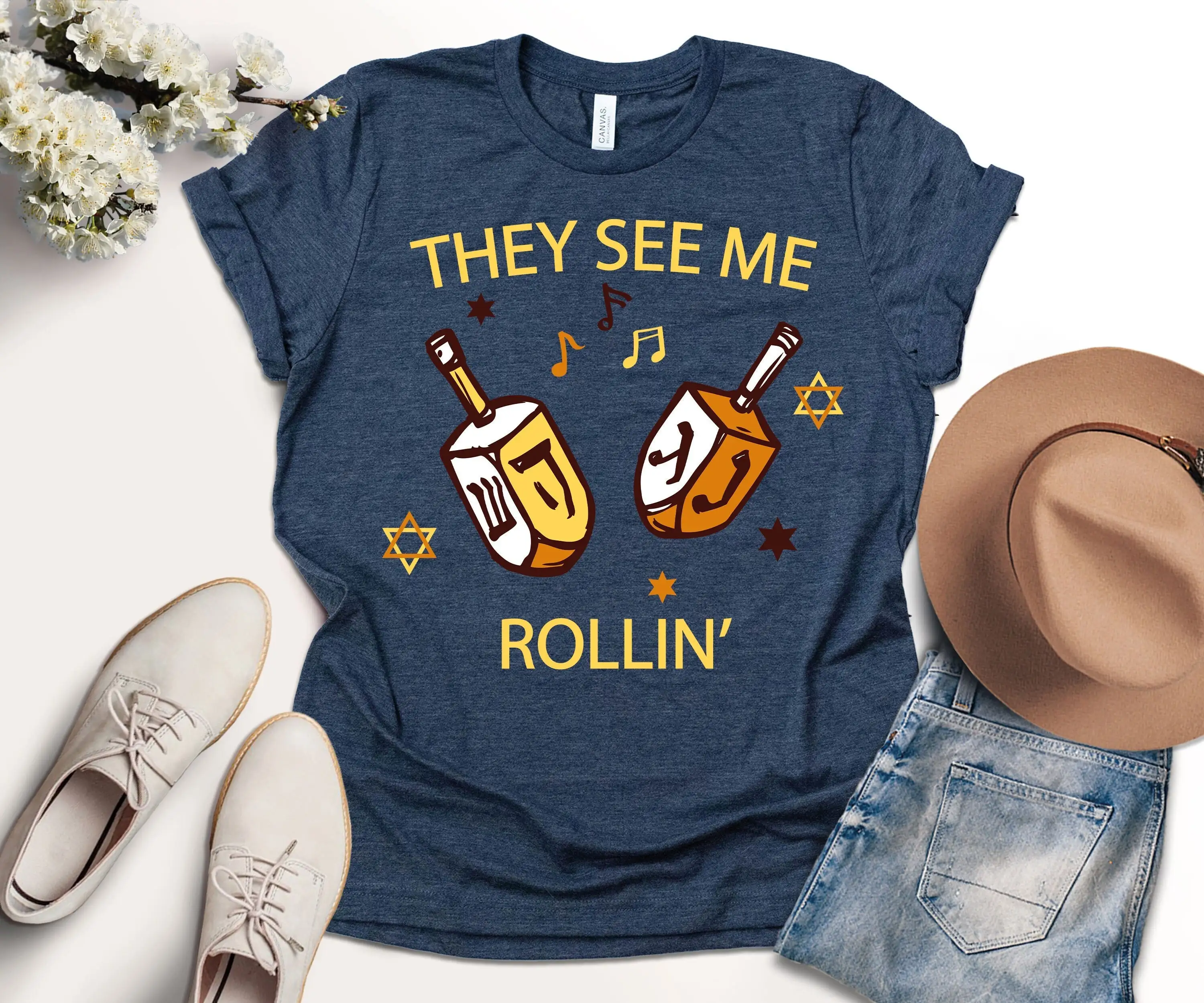 They See Me Rollin Hanukkah T Shirt Hannukah S Happy Chanukah Jewish