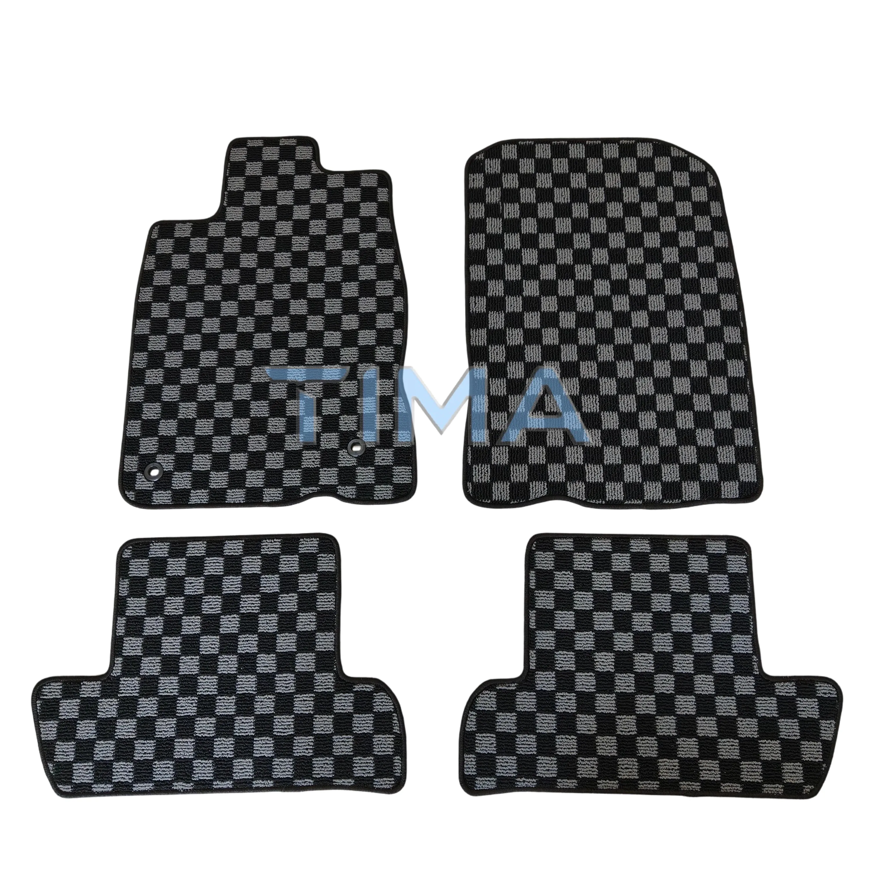 Fluffy Carpet Floor JDM Checkerboard Car Floor Mats For Honda CR-Z Left-hand drive