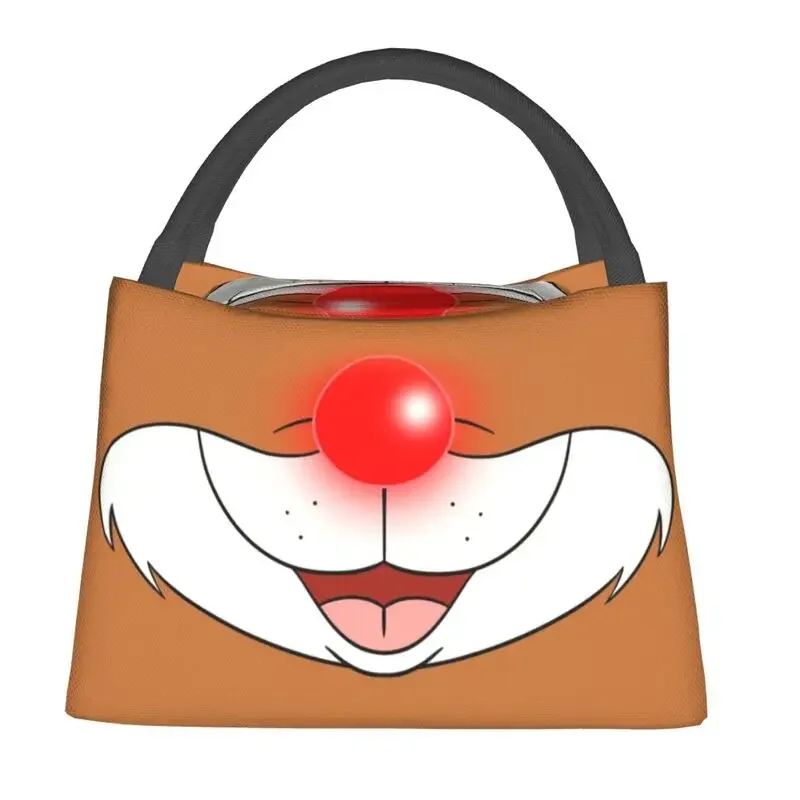 Rudolph The Red Nose Reindeer Insulated Lunch Bag for Women Waterproof Christmas Thermal Cooler  Tote Beach Camping Travel