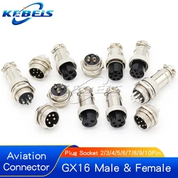 2 sets GX16 aviation plug socket connectors GX16-2/3/4/5/6/7/8/9/10P core cable aviation plug connectors