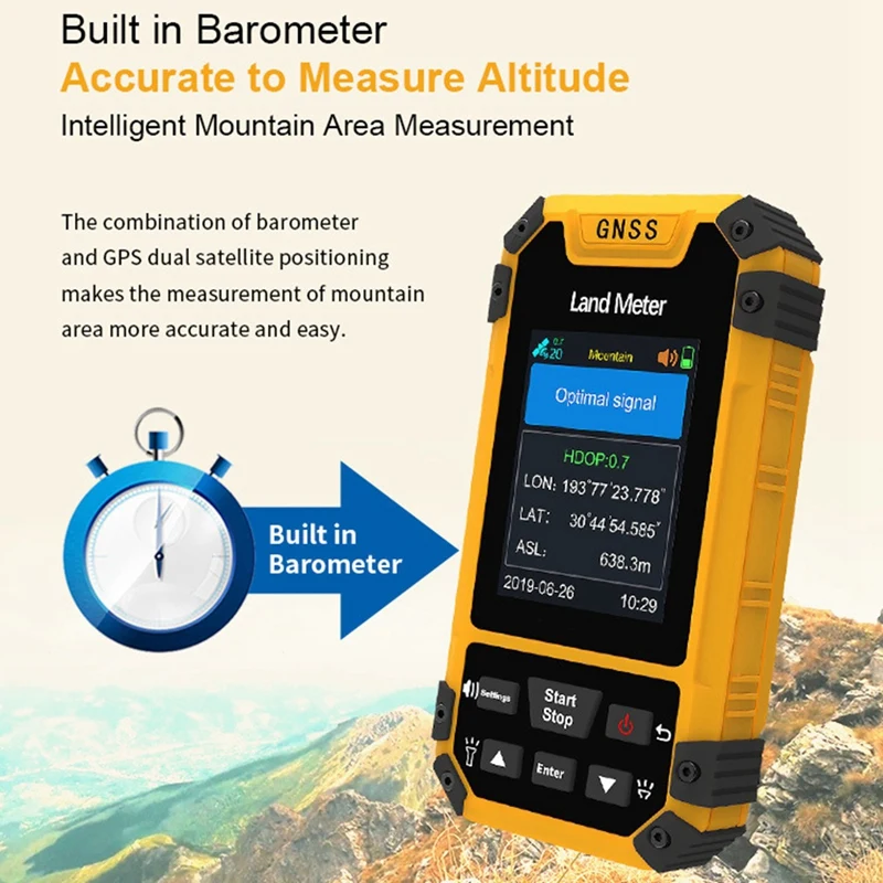 GNSS Land Meter Color Screen Professional Surveying Machine Area Measurement Land Measure Meter for Agriculture-A09I