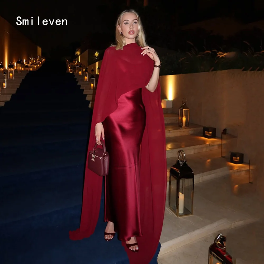 

Smileven Luxury Mermaid Prom Dress Simple Boat Neck Elegant Gowns for Gala Party Spaghetti Strap Evening Dress Customized 2026