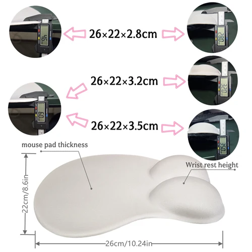 Imagen 2 del producto Alfombrilla de ratón 3D personalizada con reposamuñecas, alfombrilla de escritorio DIY de Anime, soporte ergonómico para muñeca, Pc de silicona para Gamer, reposamuñecas personalizable