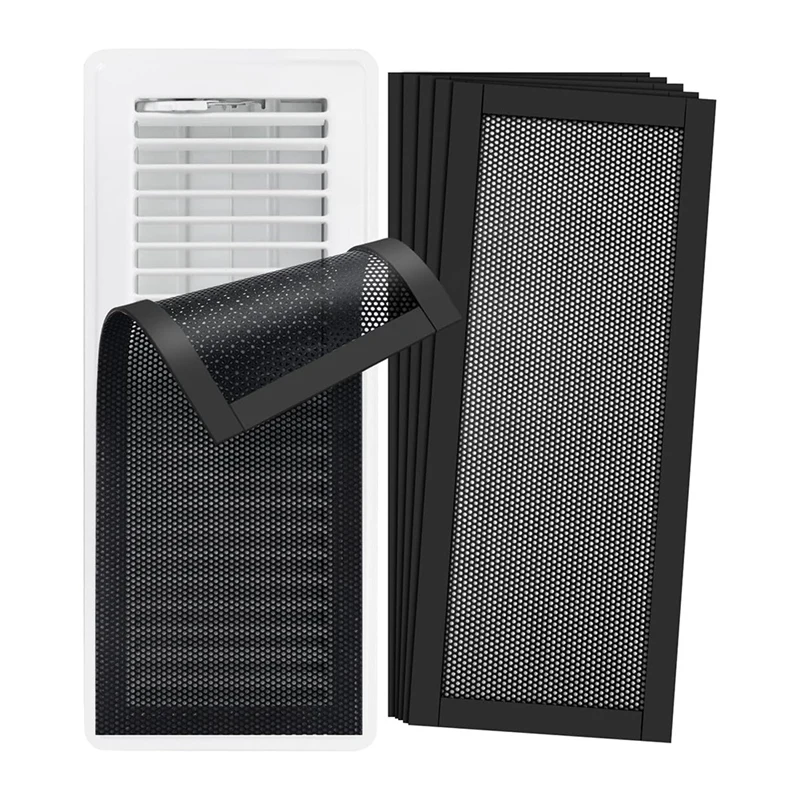 6 Pack Vent Covers For Home Floor Vent Covers 4X10 Inch Magnetic Vent Screen Mesh Floor For Home Ceiling Wall Air Vent