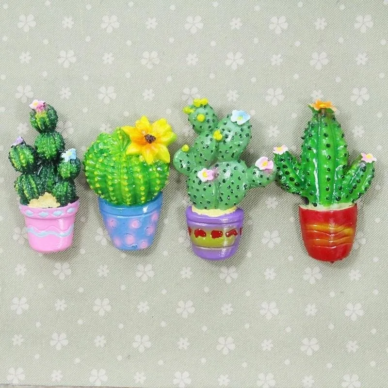 3D Lovely Cactus Plants Magnetic Clasp Refrigerator Home Decor Creative Fridge Magnets