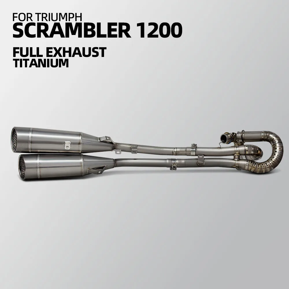 

Motorcycle Exhaust Full Titanium Alloy System Escape Manifold Muffler Kit For Triumph Scrambler 1200 XE XC Scrambler1200