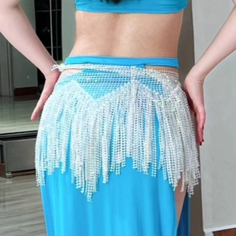 Customized New Belly Dance Belt Waist Chain Dreamy Star River Famous Butt Curtain Full Diamond Pure Handmade Performance Dress