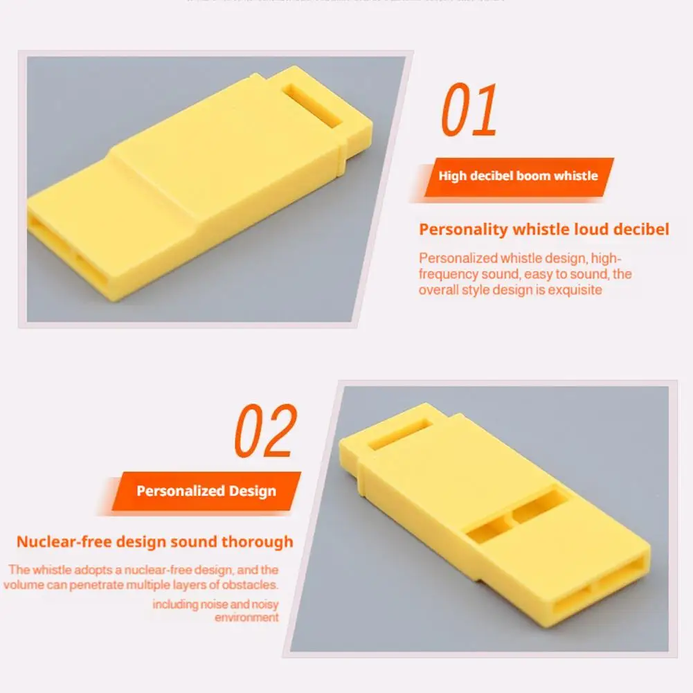 Mini sifflet en plastique avec corde pour enfants, sport, Football, basket-ball, pom-pom girl, arbitre, outils de survie en plein air