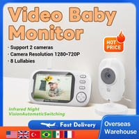 ABM600 Baby Monitor 3.5 Inch Baby Monitor Camera LCD 2.4G Mother Kid Two way Audio Camera Safe Babysitter Surveillance VideoGift