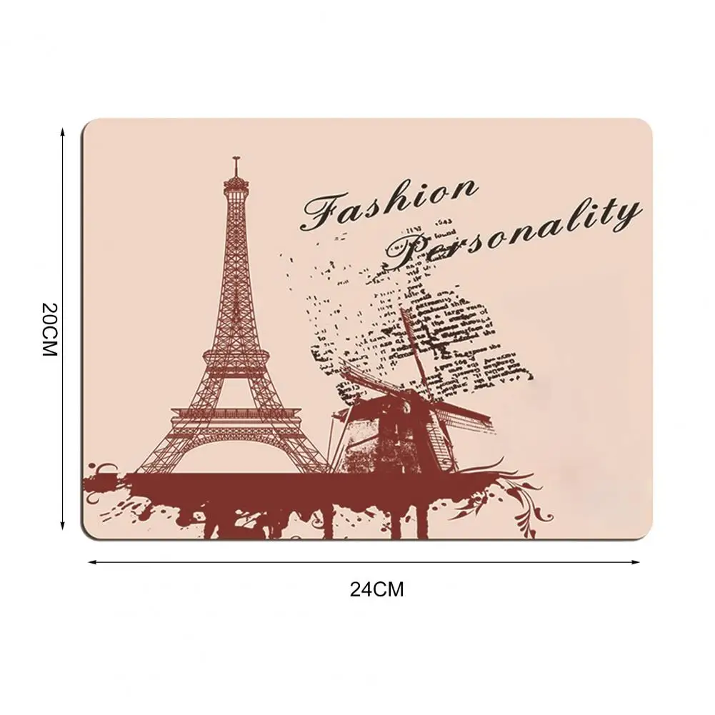 Retro Eiffel Tower Mouse Pad Small Rubber Mouse Pad Non-Slip Gaming Desktop Mouse Pad Desk Mousepad Wrist Rest For PC Laptop