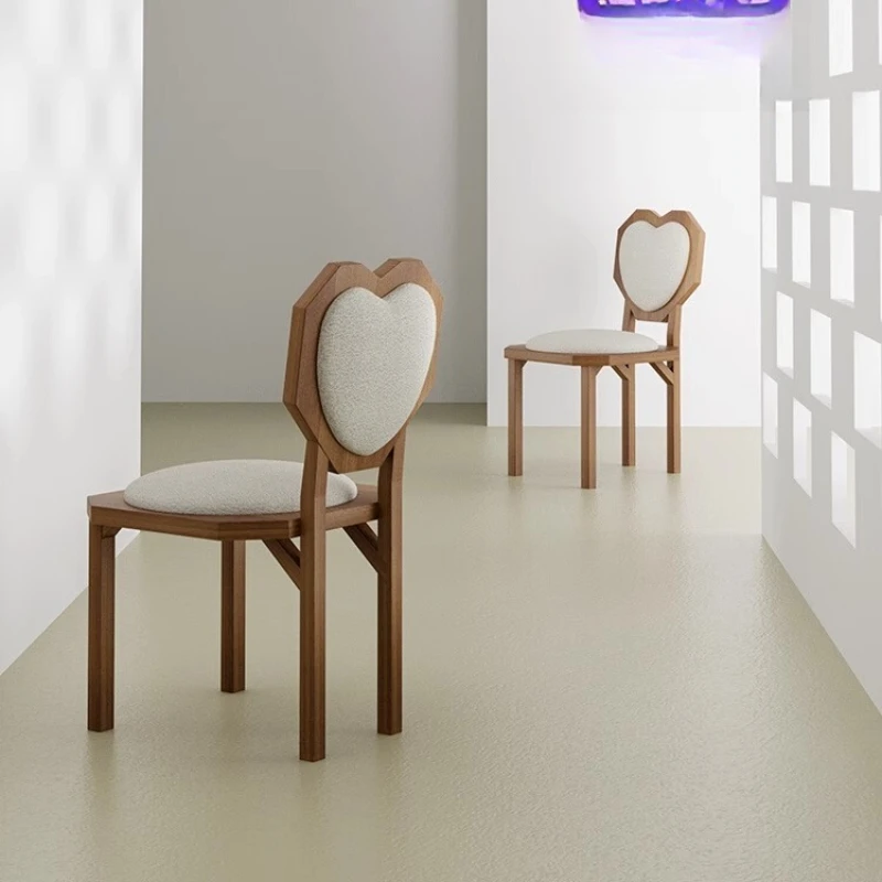 

Designer dining chair Solid wood Internet celebrity back chair French antique chair Yandi furniture
