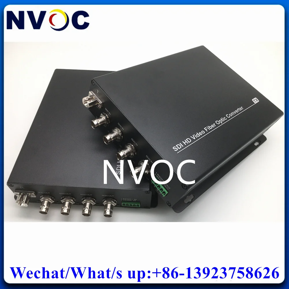 

4CH SDI Video Fiber Optic Transceiver,4Way 1920*1080P@60Hz 3G-SDI Over One LC/FC/ST 20KM Optic Extender Conveter With Relocking