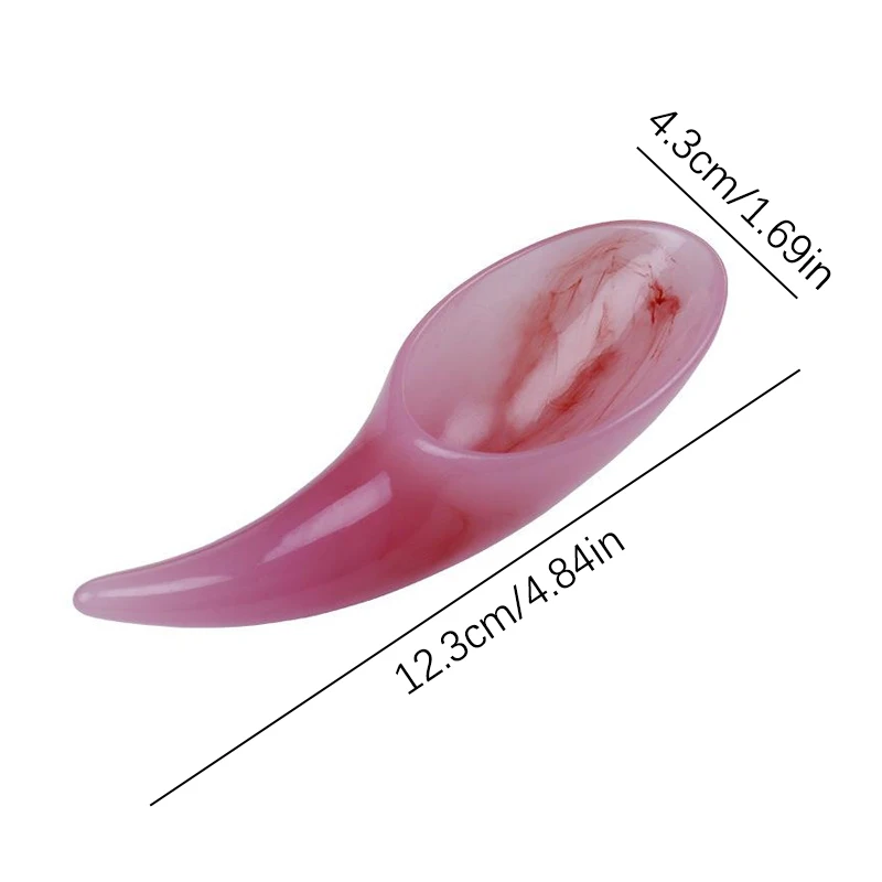 송진 호른 스푼 스크래핑 보드 삽 경추 마사지기 플레이트, 어깨 목 다리 등 몸 자오선 구아샤 힘줄 스틱, 1 개