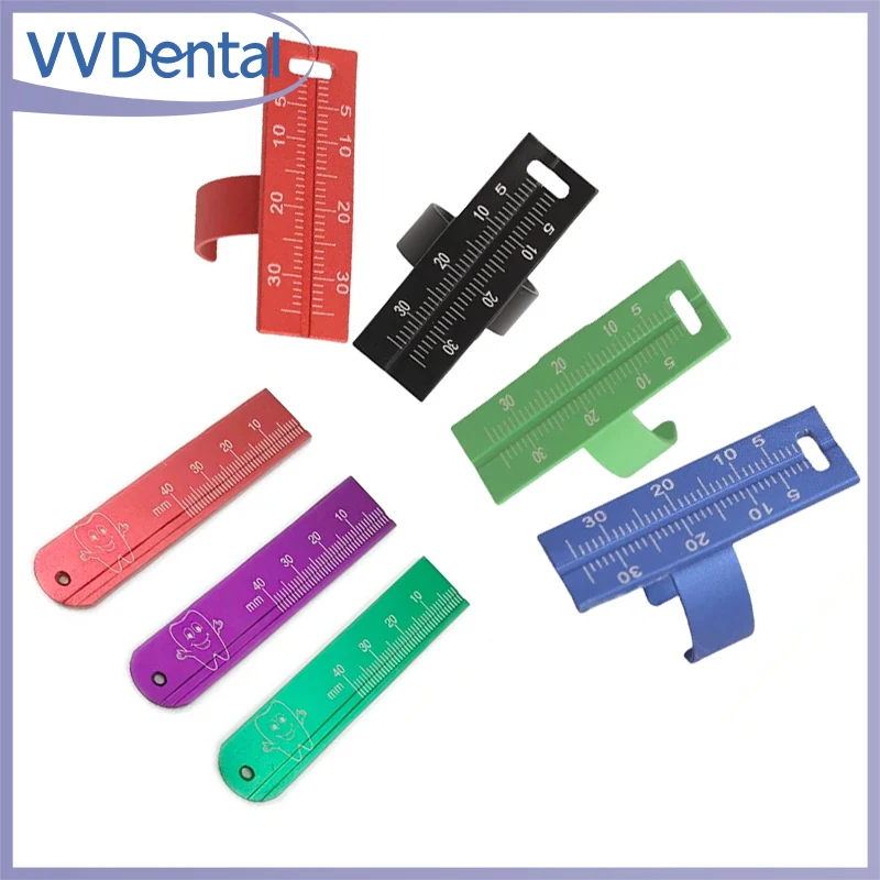 

VVDental 1PC Dental Rulers Aluminium Dentist Endo Finger Ruler Measure Scale Endodontic Dental Measuring Ruler