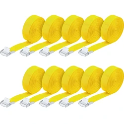 10pcs Ratchet Tie Strap Buckle Auto Motorcycle Tape 2.5m