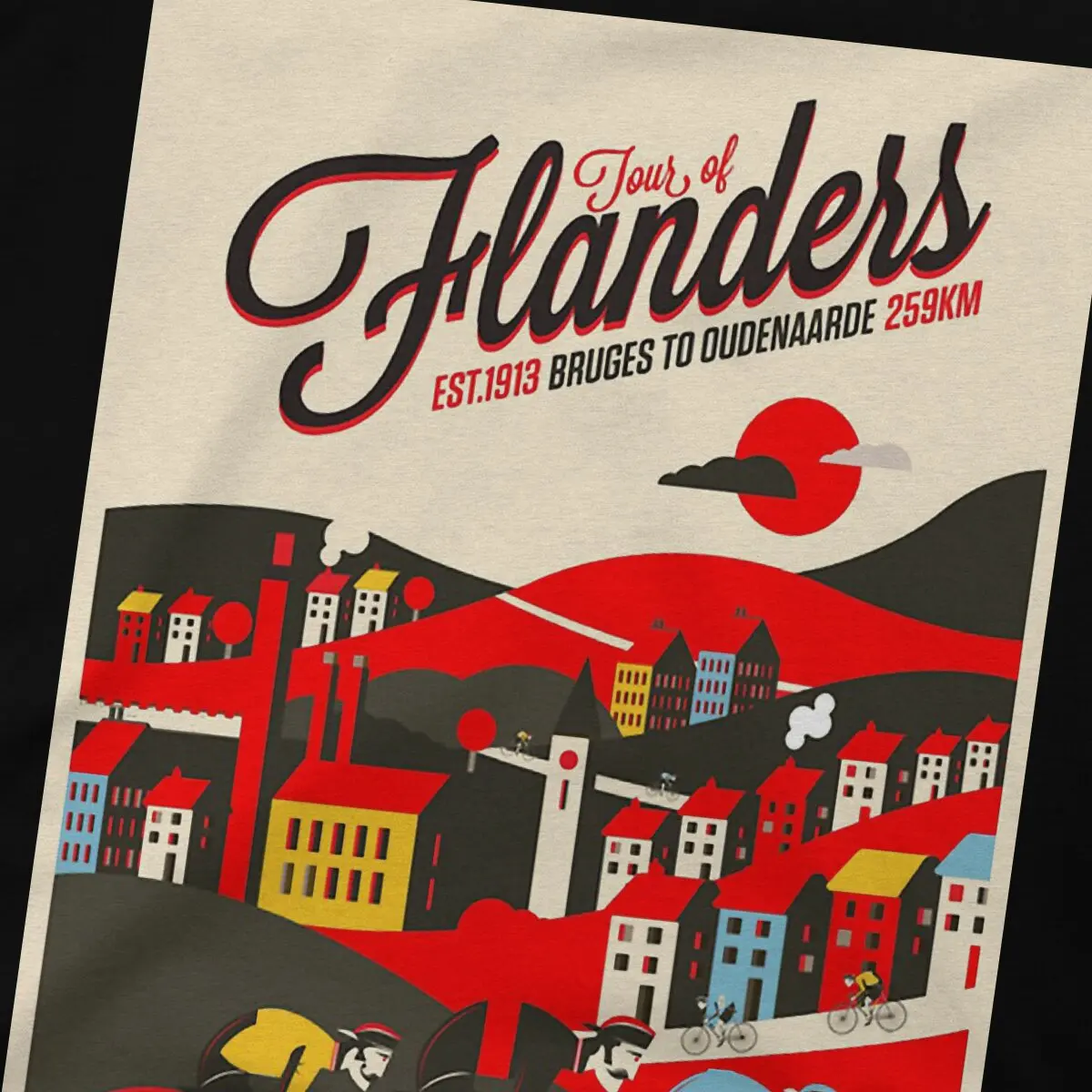 Tour of Flanders Vintage Bike Special TShirt RVV Cycling Tour Leisure T Shirt Summer Stuff For Men Women