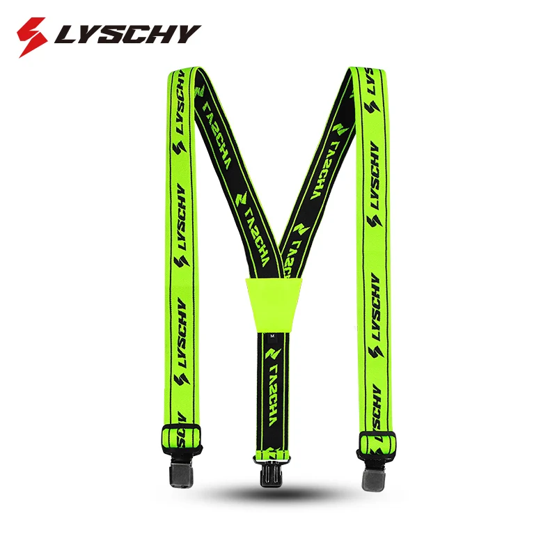 LYSCHY Heavy Duty Braces Pants Suspender Elastic Adjustable Y Back Straps For Motorcycle Racing Riding Universal Pants Suspender