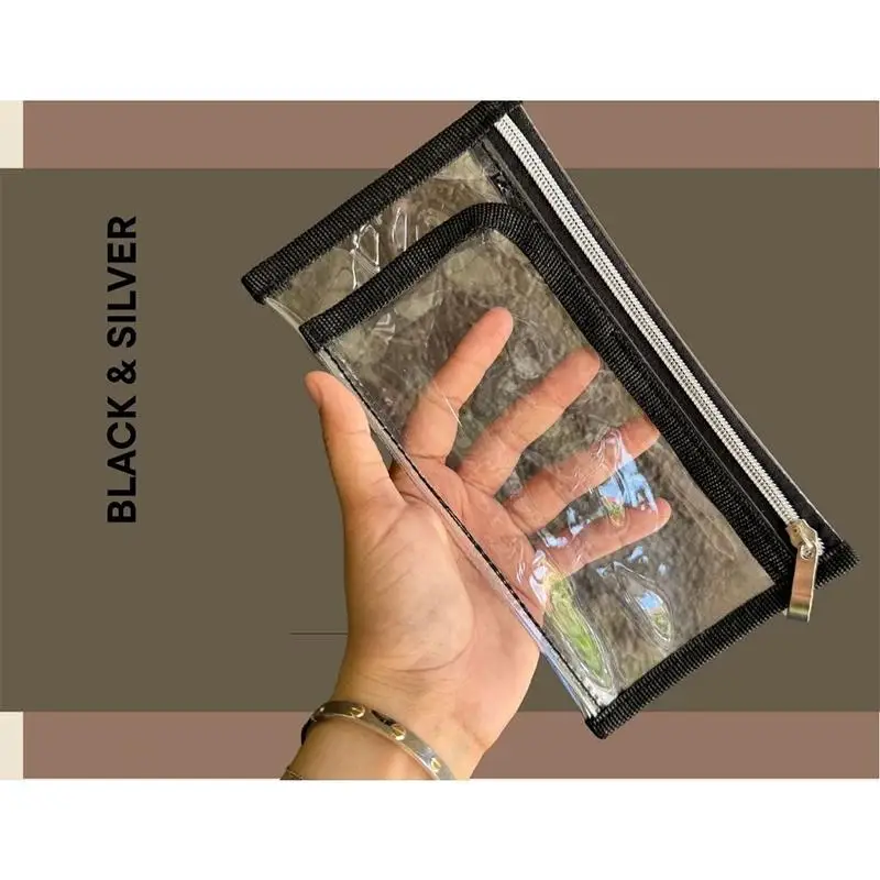 Thick Transparent PVC Passport Pouch Waterproof Travel Boarding Pass Holder for Study Abroad Business Trips